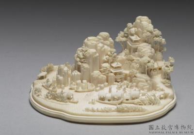 图片[2]-Ivory miniature landscape with human figures, by Huang Zhenxiao, 1739 C.E.-China Archive